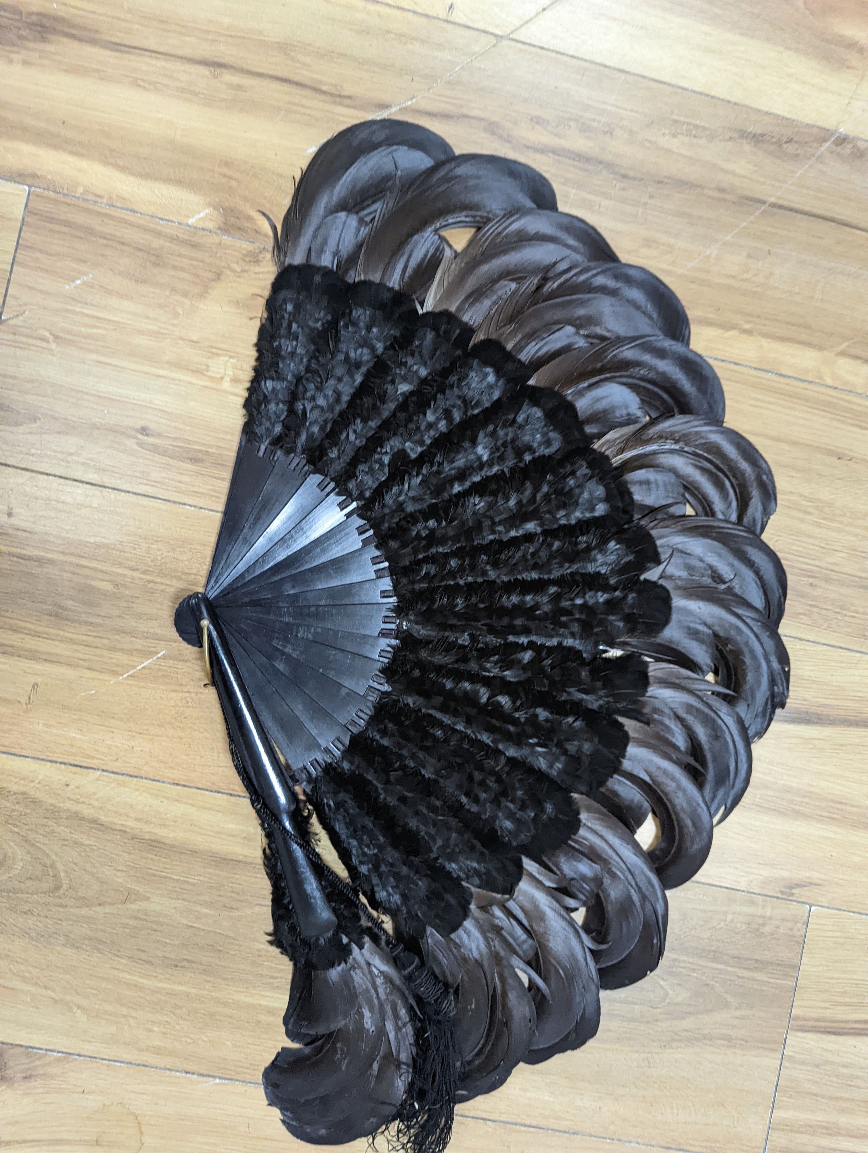 A selection of 19th century feather fans